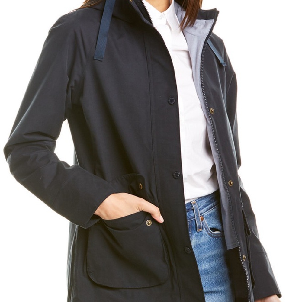 Barbour women’s Thornfield raincoat jacket, black, size 12 UK size 8 US M NWOT
